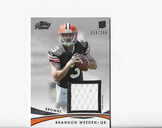 Brandon Weeden 2012 Topps #PR-BW (054/266) Relic Rookie Card