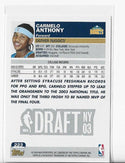 Carmelo Anthony 2003-2004 Topps #223 Rookie Card