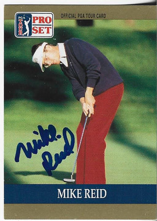 Mike Reid 1990 PGA Tour Autographed Card #26