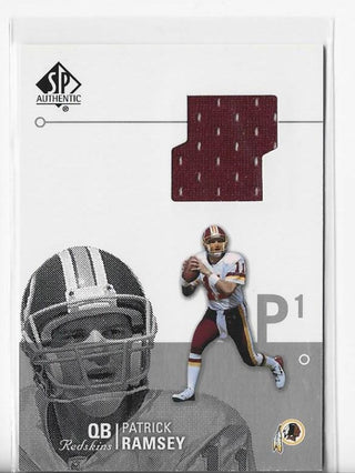 Patrick Ramsey 2002 Upper Deck SP #AT1-PR Game-Worn Jersey Card