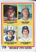 Larry Andersen, Tim Jones, Mickey Mahler, and Jack Morris 1978 Topps Rookie Pitchers Card