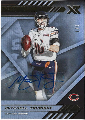 Mitchell Trubisky 2020 Panini XR Autographed Card 1/4 #70