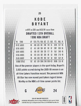 Kobe Bryant 2006-07 Fleer 2006-07 NBA Prospects #25 Card