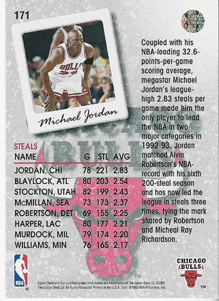 Michael Jordan 1993 Upper Deck Card #171