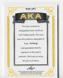 Y.A. Tittle 2012 Leaf #AKA-YAT Autograph Card