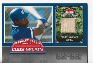 Andre Dawson 2006 Fleer Greats Of The Game #CHC-AD Game-Used Bat Card