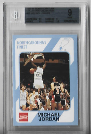 Michael Jordan 1989-90 North Carolina Collegiate Collection #15 (Beckett 9 MINT) Card