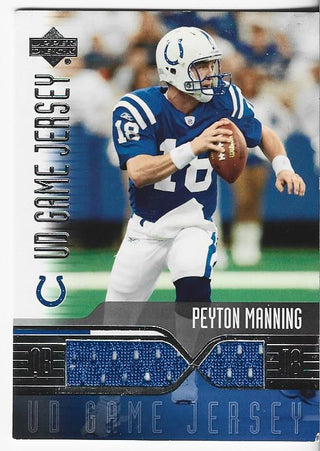 Peyton Manning 2004 Upper Deck Game Worn Jersey Card