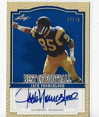 Jack Youngblood 2012 Leaf #BA-JY1 (02/10) Autograph Card