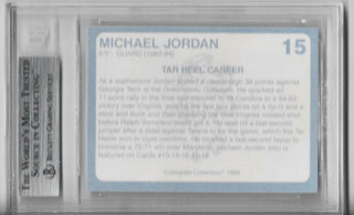 Michael Jordan 1989-90 North Carolina Collegiate Collection #15 (Beckett 9 MINT) Card