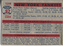 New York Yankees 1957 Topps Team Card