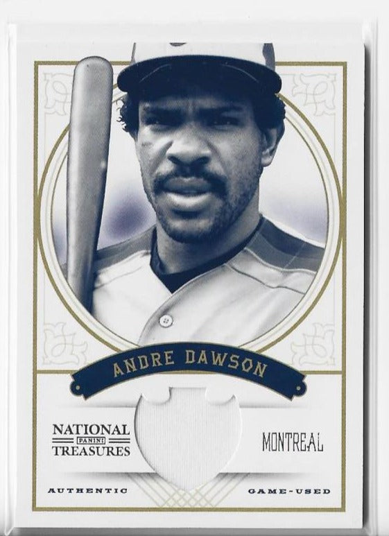 Andre Dawson 2012 Panini National Treasures #115 (20/99) Game-Used Material Card