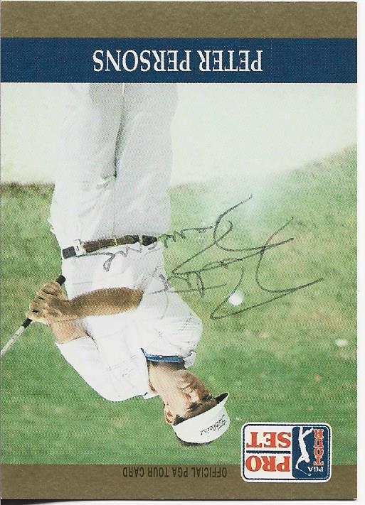 Peter Persons 1990 PGA Tour Autographed Card #18