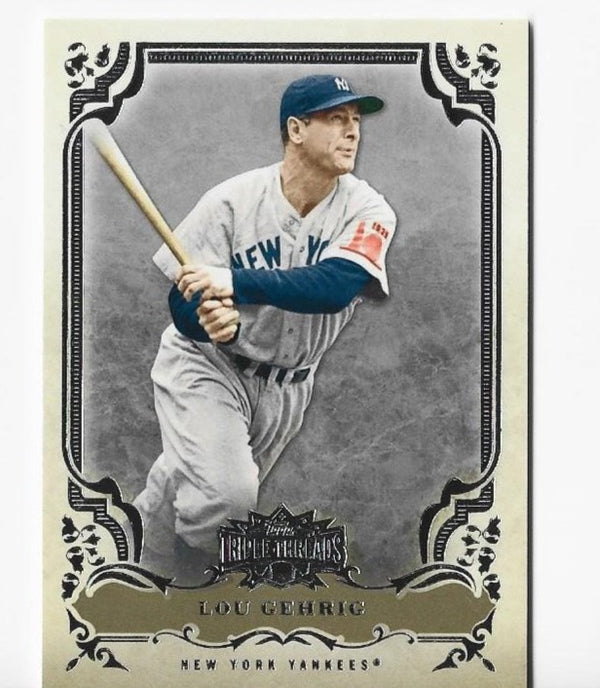 Lou Gehrig 2013 Topps #4 Triple Threads Card