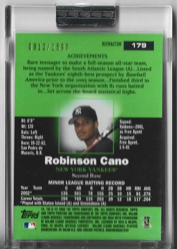 Robinson Cano 2003 Topps Pristine #179 Rookie Card