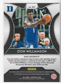 Zion Williamson 2019 Prizm Draft Picks Rookie Card