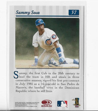 Sammy Sosa 1997 Donruss #37 Gold Press Proof Card