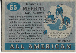 Frank Merritt 1955 All American Card