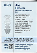 Joe Cronin 2003 Topps Game Used Bat Card #TR-JCR