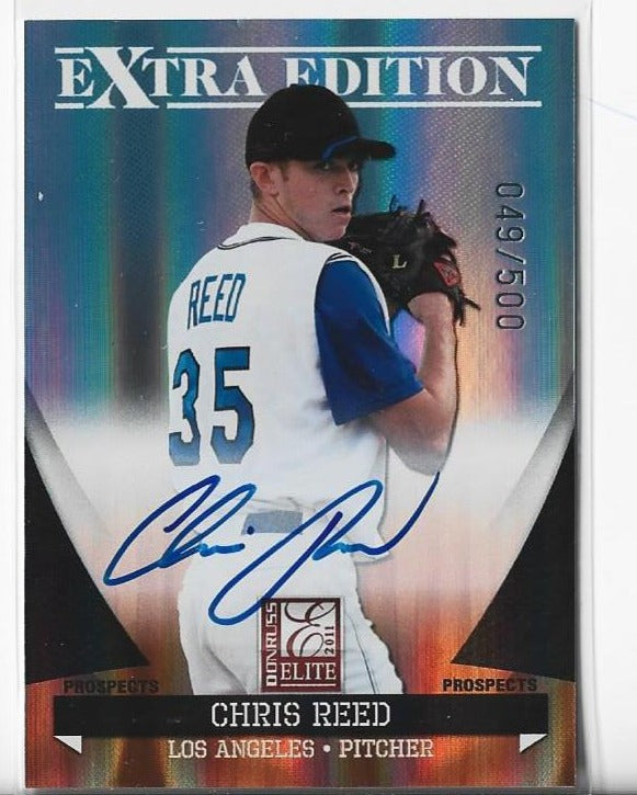 Chris Reed 2011 Panini Extra Edition #P-37 Autograph Card