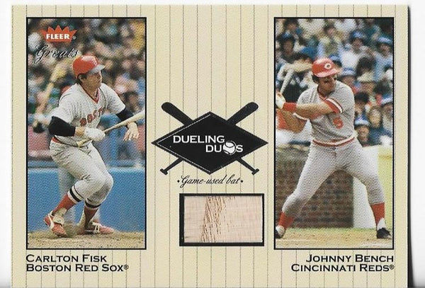 Carl Yastrzemski / Tony Perez 2002 Fleer Dueling Duos #DD-TP1 Game-Used Bat Card