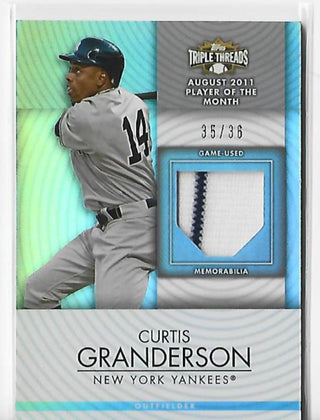 Curtis Granderson 2012 Topps Triple Threads #TTUR-84 (35/36) Game-Used Memorabilia Card