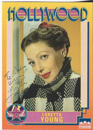 Loretta Young 1991 Starline Hollywood Autographed Card #85