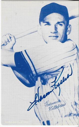 Harmon Killebrew 1980 Autographed Exhibit Card (JSA Authenticated)
