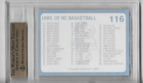 North Carolina 1989-90 Collegiate Collection #116 (Beckett 9 MINT) Card