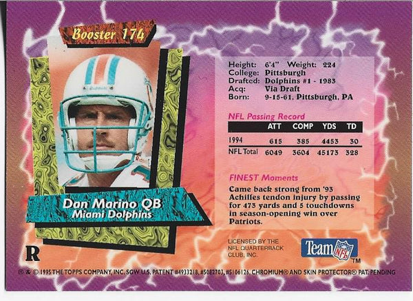 Dan Marino 1995 Topps Finest Card
