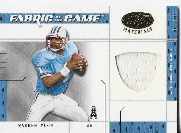 Warren Moon 2003 Donruss Game Worn Jersey Card 28/50