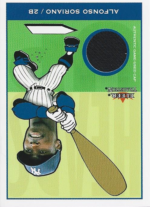 Alfonso Soriano 2002 Fleer Game Used Cap Card