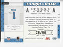 Warren Moon 2003 Donruss Game Worn Jersey Card 28/50