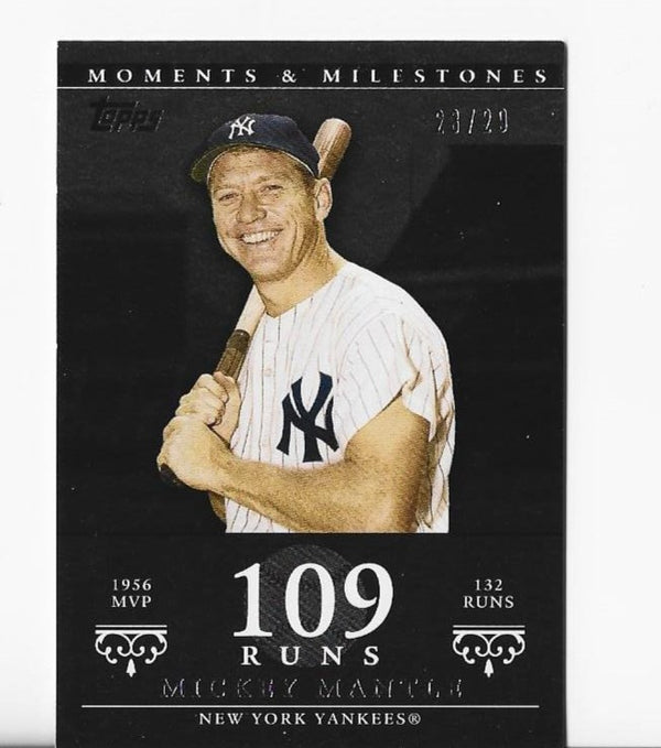 Mickey Mantle 2007 Topps #166 (23/29) MVP Moments And Milestone Card