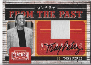 Tony Perez 2010 Panini Blast From The Past Authentic Patch Autographed Card 21/25