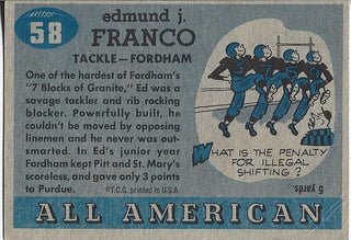 Ed Franco 1955 All American Card