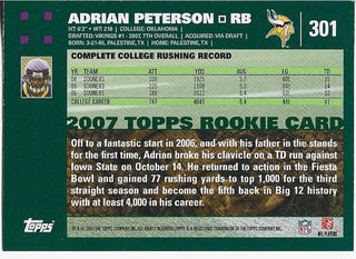 Adrian Peterson 2007 Topps Rookie Card