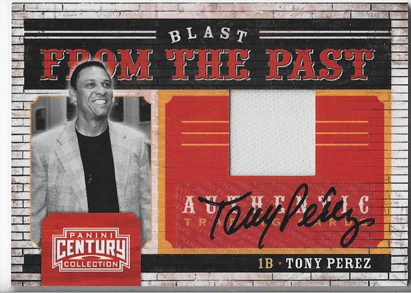 Tony Perez 2010 Panini Blast From The Past Authentic Patch Autographed Card 21/25