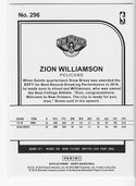 Zion Williamson 2019 NBA Hoops Tribute Rookie Card