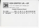 Ken Griffey Jr San Bernadino Spirit Minor League Card
