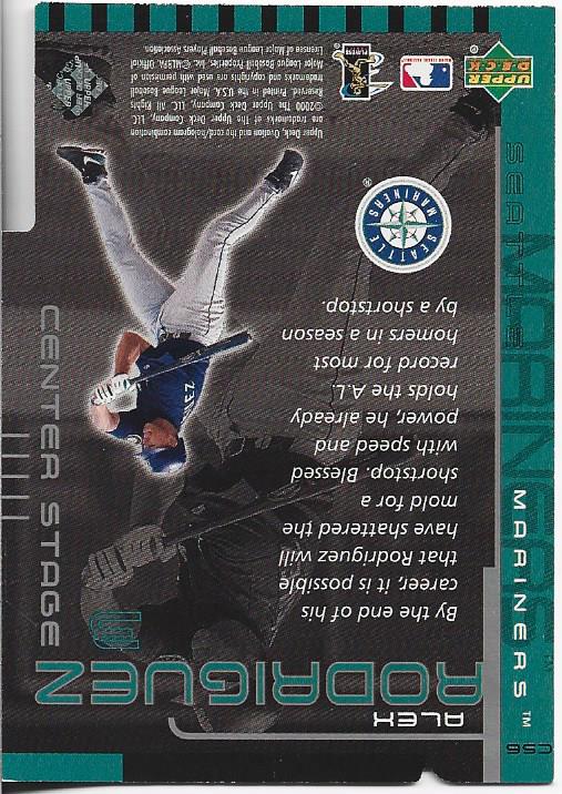 Alex Rodriguez 2000 Upper Deck Card