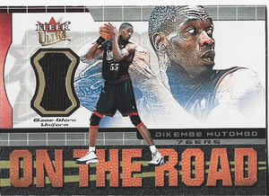 Dikembe Mutombo 2001 Fleer Game Worn Jersey Card
