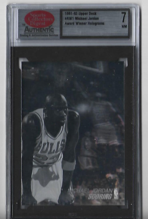 Michael Jordan 1991-1992 Upper Deck #AW1 Hologram Card | Hollywood Collectibles Michael Jordan 1991-1992 Upper Deck #AW1 Hologram Card | Hollywood Collectibles