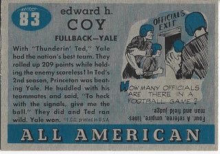 Ted Coy 1955 All American Card