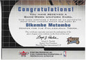 Dikembe Mutombo 2001 Fleer Game Worn Jersey Card