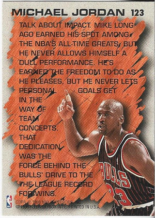 Michael Jordan 1996 Fleer Card #123