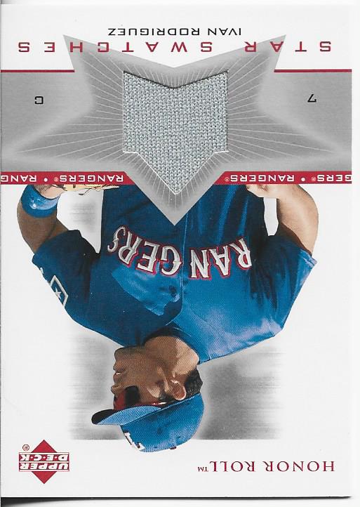 Ivan Rodriguez 2002 Upper Deck Game Used Jersey Card #SS-IR3