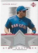Ivan Rodriguez 2002 Upper Deck Game Used Jersey Card #SS-IR3