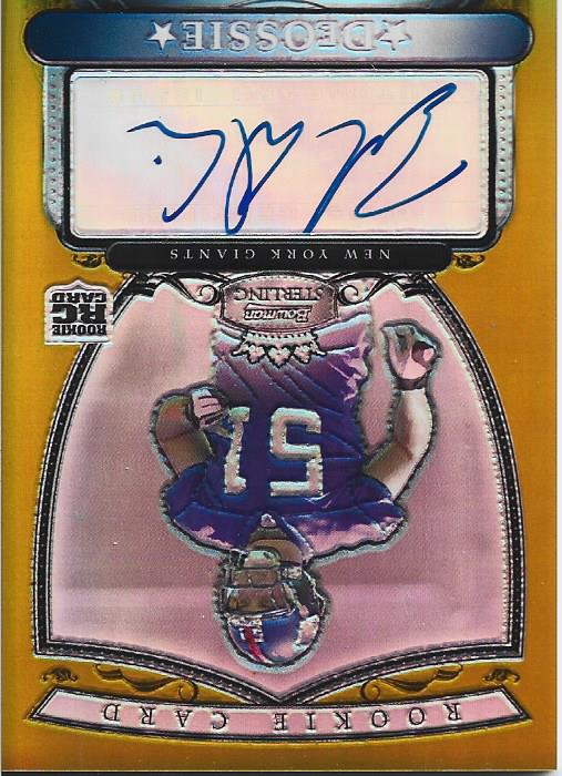 Zak DeOssie 2007 Bowman Autographed Rookie Card 563/1800
