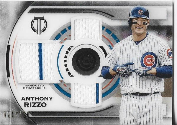 Anthony Rizzo 2019 Topps Tribute Game Worn Jersey Card 21/150